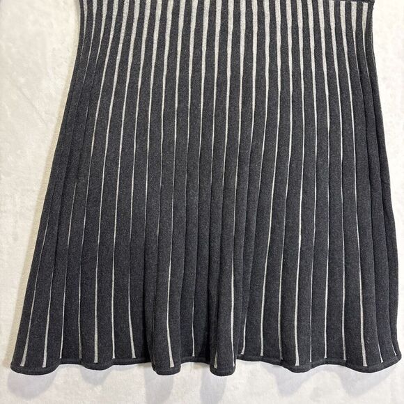 Calvin Klein Women's Ribbed Fit & Flare Sweater Dress Large Gray Classic Career - Picture 6 of 15
